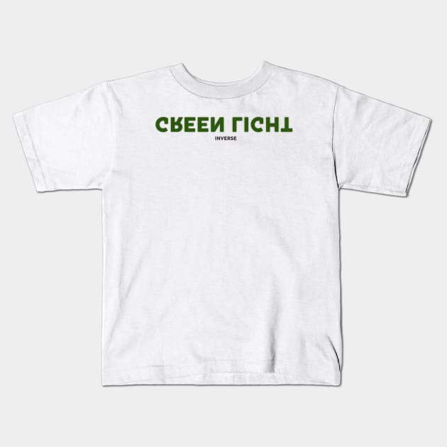 Green Light inverse Kids T-Shirt by nekople